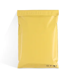 china direct sale eco friendly yellow colored  postage courier envelope express plastic packaging bags for shipping