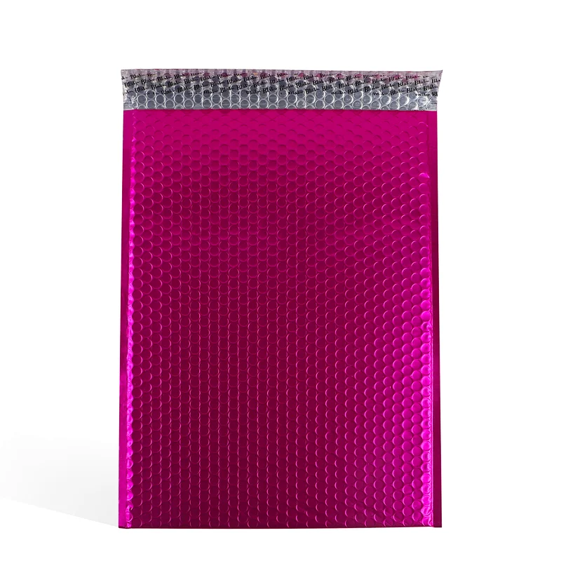 aluminium foil metallic matt pink poly bubble mailer padded envelopes bag for delivery packaging