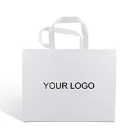 china factory promotion white pp non woven fabric gift shopping packaging bag with custom print logo