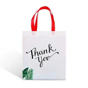 promotional custom print white non woven fabric shopping handle carry packing bag for cloth