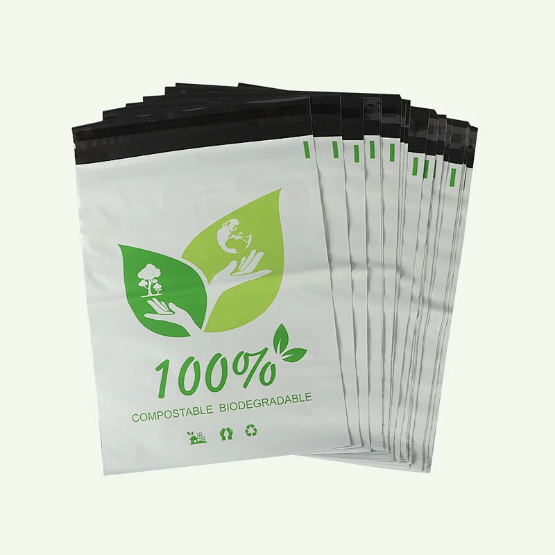 Professional 100% biodegradable cornstarch compostable shipping mailer envelope packaging delivery bag for post