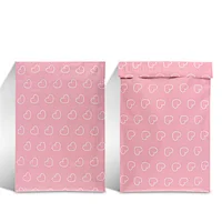 custom printing  logo pattern tear proof pink  poly mailers 12x15 envelope plastic packing shipping bag in china