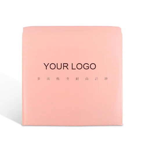 wholesale custom printed cheap pink bubble poly mailer mailing  wrap envelope plastic package bag for shipping