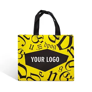 custom logo luxury reusable eco pp nonwoven fabric tote shopping packaging bag for fashion shop