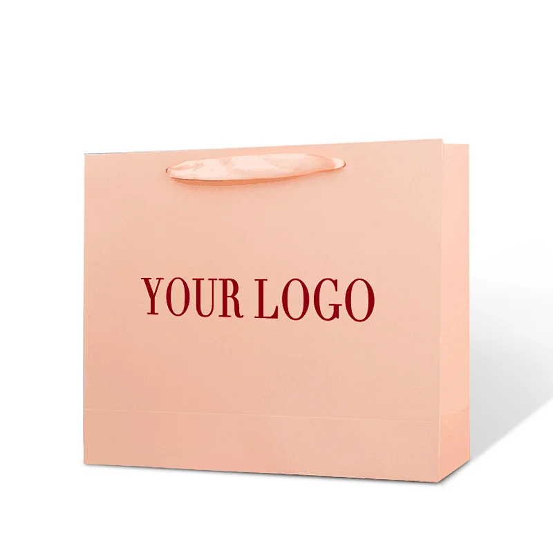 high quality luxury fine white cardboard paper shopping packaging bag for fashion store