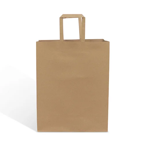 customised brown brand kraft paper shopping bag packaging recyclable eco pouch for supermarket