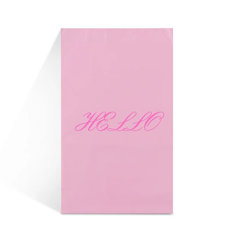 custom printed logo pink poly mailer envelopes mailing shipping plastic packing bags for air express