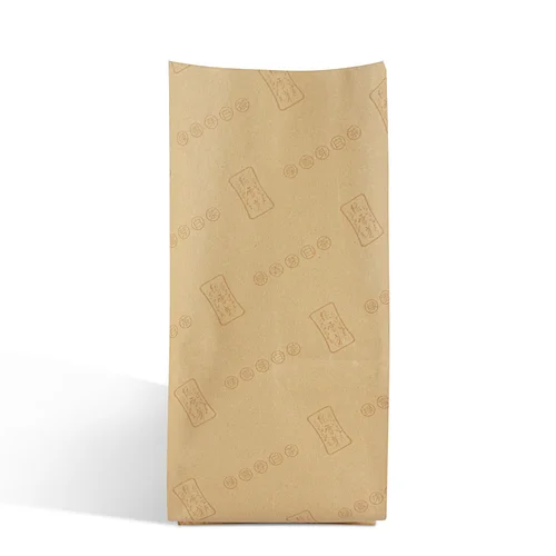 custom logo aluminum foil kraft paper bags Side gusset coffee packaging pouch with tear notch