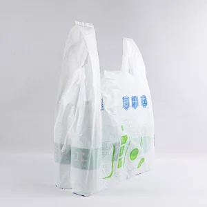 biodegradable eco friendly  t-shirt grocery plastic packaging bag for supermarket shopping