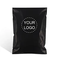 custom logos design tearproof black matt poly mailers post envelopes courier packaging for air shipping clothes