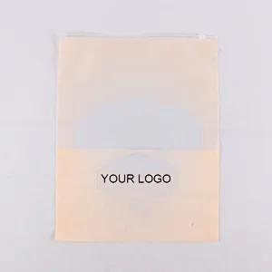 wholesale promotional resealing transparent zipper lock pvc plastic packaging bag for garment with custom logo design