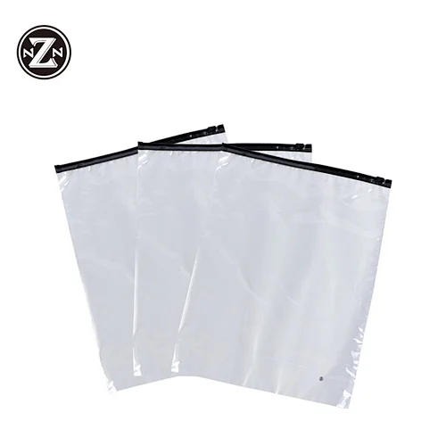 custom logo  self resealable  slider zipper lock pe  plastic packaging bag for garment