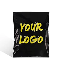 self seal adhesive luxury black poly mailers courier envelope mailing plastic shipping bag with custom logo