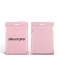 factory custom printing logo self seal tape  pink mailers courier envelope shipping hdpe plastic polybag with handle