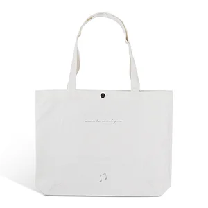 guangzhou manufacturer custom print white canvas cotton tote shopping bag