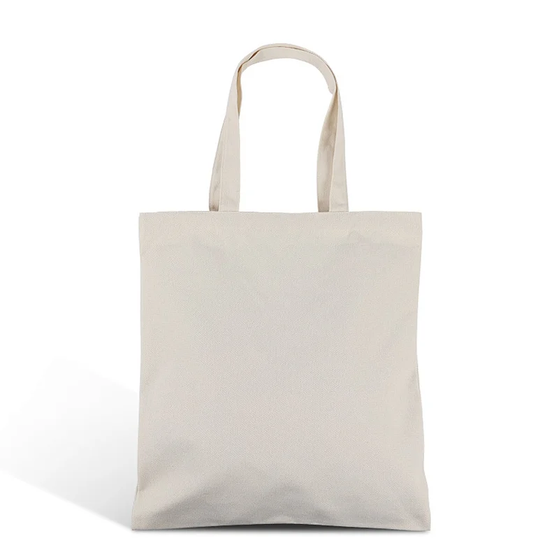 custom print design cotton pattern white large canvas cotton fabric tote shopping bag