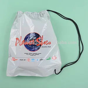 custom design drawstring plastic bags for shoes packaging