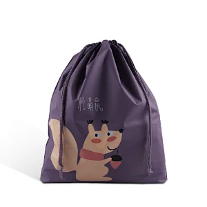 2019 hot sale new custom pattern drawstring plastic bag for cloth packaging