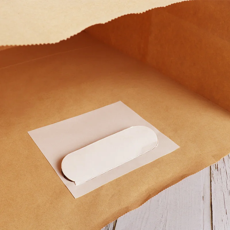 biodegradable brown kraft paper packaging shopping ing patch die cut handle bag