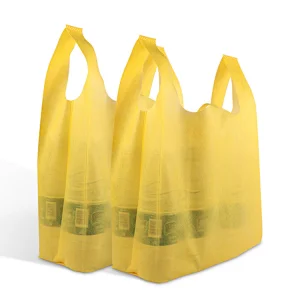 china manufacturer supply pictures printing non woven t-shirt fabric vest packaging shopping bag for grocery