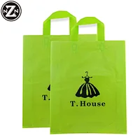 Guangzhou factory wholesale Custom logo printed pe plastic shopping bag eco friendly loop handle bag