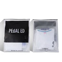 custom printed logo self resealed transparent poly  plastic packaging bag with slider zipper lock