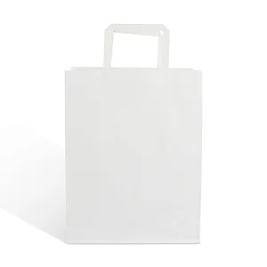 amazon hot sale recyclable flat handle kraft paper bag with logo