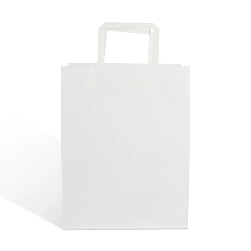 amazon hot sale recyclable flat handle kraft paper bag with logo