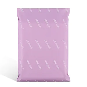 customized printed logo biodegradable purple poly mailers express plastic mail courier packaging bags for postage