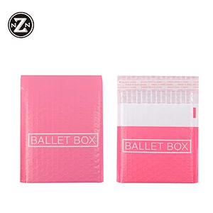 custom printed pink air bubble mailer padded shipping plastic packing bag