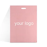 wholesale pink mailing  envelope handle plastic packaging bag with custom printed logo designs