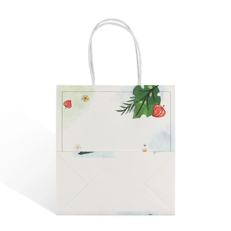recyclable printed paper bag customised paper bag brand paper bag for Clothing packaging
