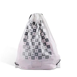 Custom printed logo eco friendly drawstring backpack polyester gift plastic bag for clothes