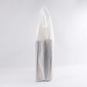 Guangzhou factory supply biodegradable big size t- shirt carrier handle poly plastic shopping packaging bag for grocery