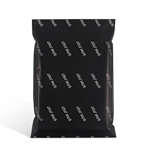 biodegradable custom printed black  matt polythene envelope mailing courier packaging bags for webshop