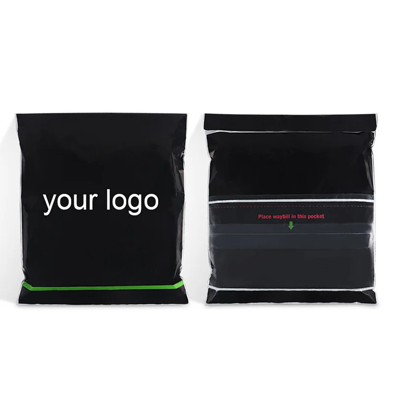 100%biodegradable cornstarch black mailing envelope compostable packaging bag for shipping clothes