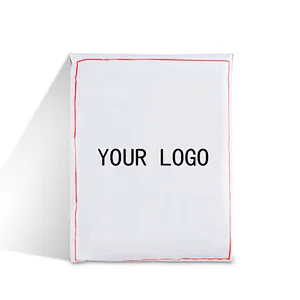 customized logo printing shiny white polymailer envelopes shipping plastic package bag for clothes