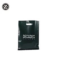 custom printed logo merchandise retail die cut handle shopping poly plastic packaging bags