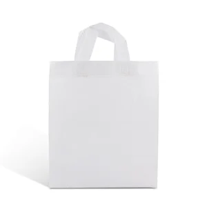 eco friendly recycled white pp laminated pp non woven carry handle shopping bag for supermarket