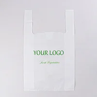 biodegradable heavy duty t shirt carried handle poly plastic packaging bag for supermarket