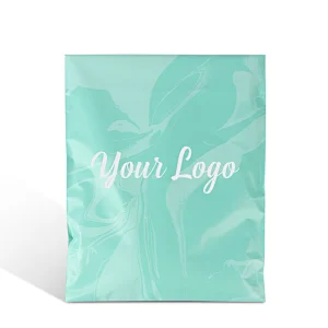 custom printed full pattern green poly mailers envelope post mailing shipping packaging plastic bag