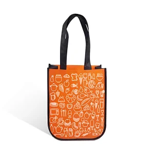 eco friendly sewing fashion Orange pp bolsa non woven fabric carrier packing handle lululemon bags for shopping