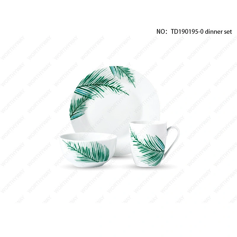 Fine porcelain tea set for 4/6 persons-TD190195-0