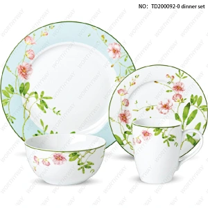 Fine porcelain tea set for 4/6 persons-TD190192-0