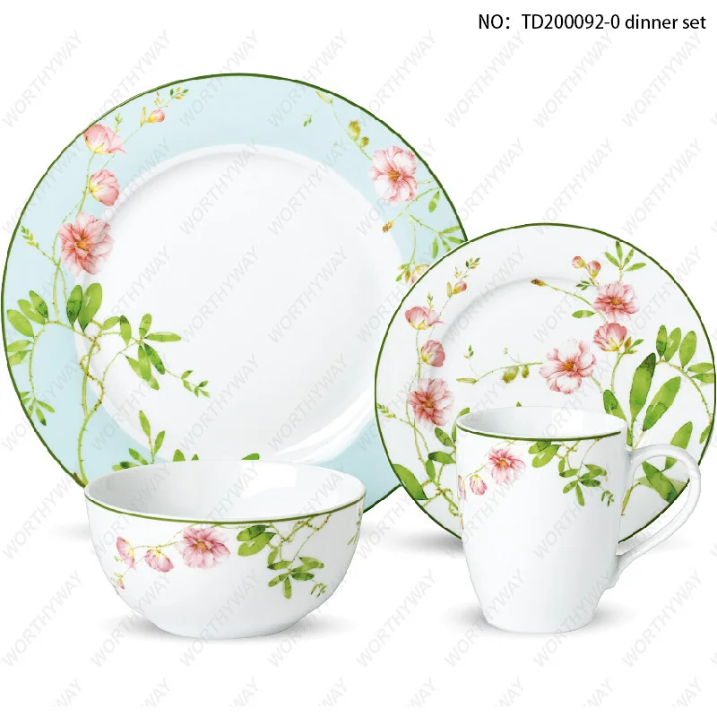 Fine porcelain tea set for 4/6 persons-TD190192-0