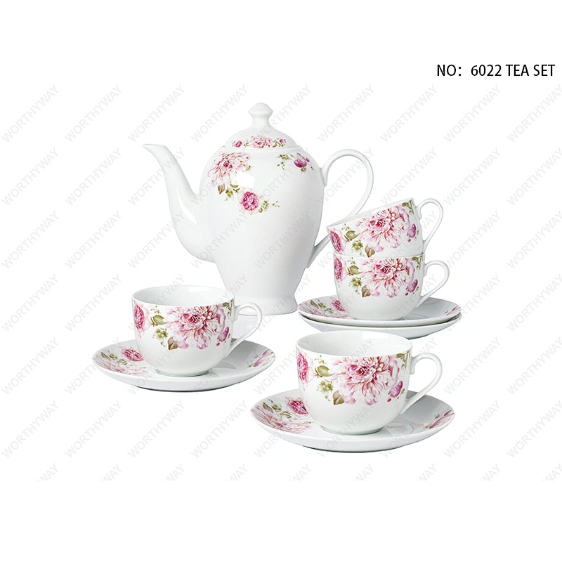 Fine pocelain tea set for 4/6 person-6022