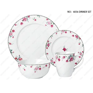 Fine porcelain dinner set for 4/6 persons-6836