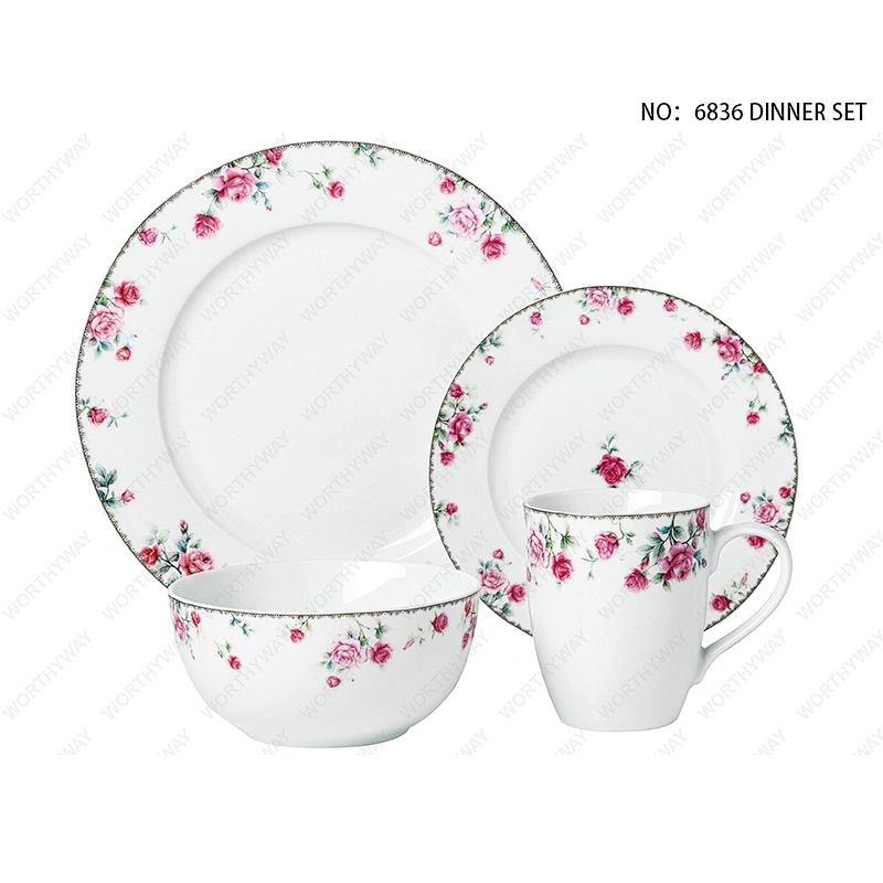 Fine porcelain dinner set for 4/6 persons-6836