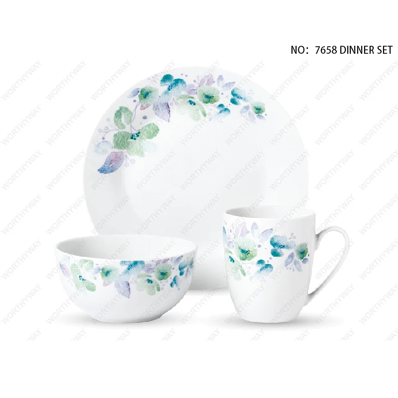 Fine porcelain dinner set for 4/6 persons-7658