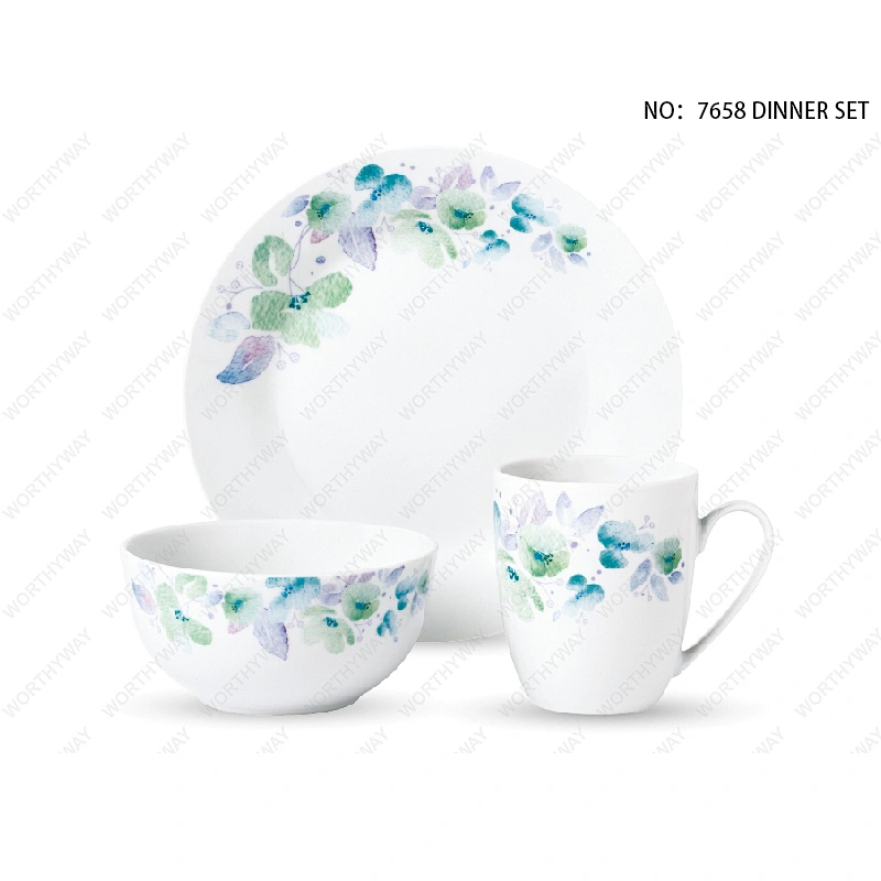 Fine porcelain dinner set for 4/6 persons-7658